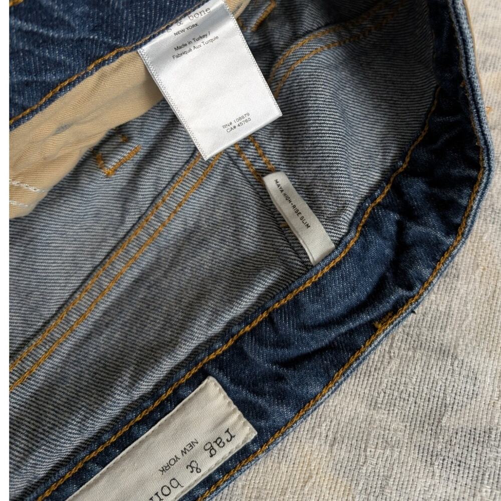 Rag & Bone Maya High Rise Slim Jeans in Jasper - Picture 13 of 16